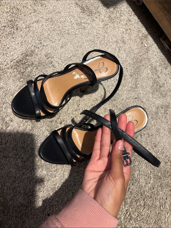 Jessica Simpson Shoes - Jessica Simpson Black Strappy Ankle-Tie Heels